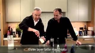 aerolatte  milk frother makes three layer caffè latte macchiato [upl. by Linnie]