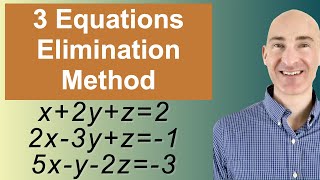 Solving Systems of 3 Equations Elimination [upl. by Neenahs815]