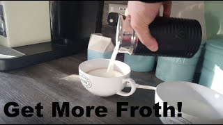 How to Get More Froth from Your Nespresso Coffee Aeroccino  Nespresso tips and help [upl. by Mcdermott475]