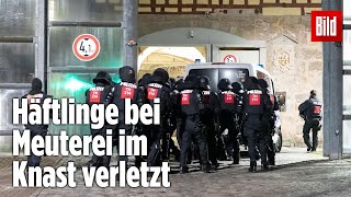 Gefängnismeuterei Polizei stürmt Knast in Thüringen  JVA Untermaßfeld [upl. by Merrile]